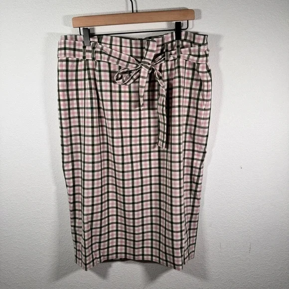 Ann‎ Taylor Plaid Paperbag Pencil Skirt - Picture 2 of 8